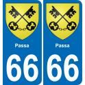 66 Passa sticker plate registration city