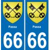 66 Passa sticker plate registration city