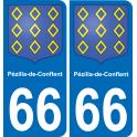 66 Pézilla-de-Conflent sticker plate registration city