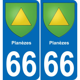 66 Planèzes placa etiqueta de registro de la ciudad