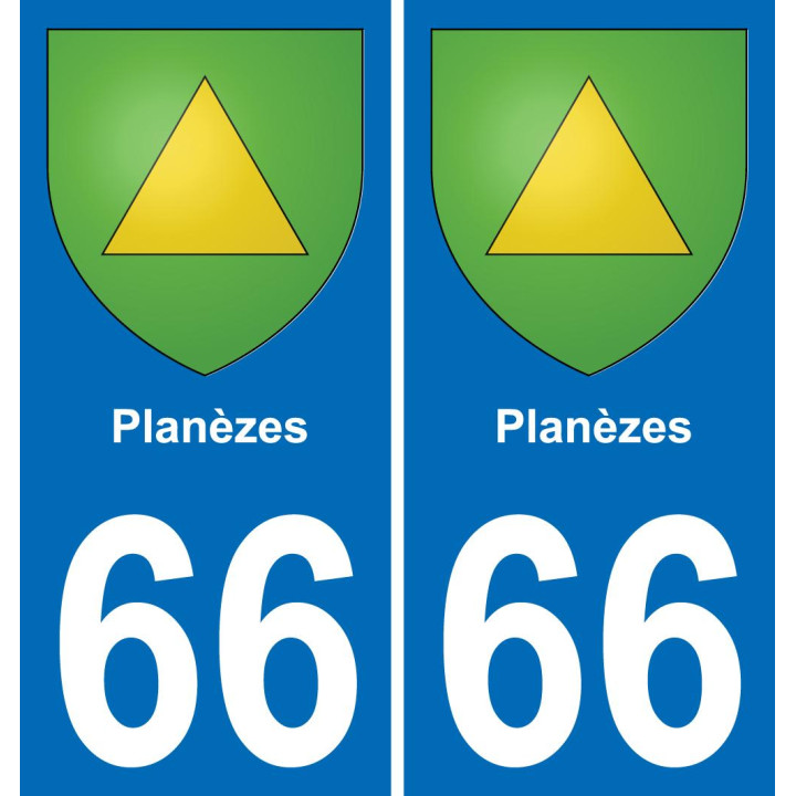 66 Planèzes placa etiqueta de registro de la ciudad
