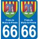 66 Prats-de-Mollo-la-Preste sticker plate registration city
