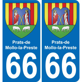 66 Prats-de-Mollo-la-Preste autocollant sticker plaque immatriculation auto ville