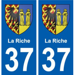 37 La Riche ville autocollant plaque stickers