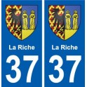 37 La Riche ville autocollant plaque stickers