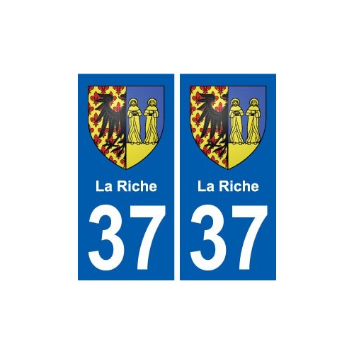 37 La Riche ville autocollant plaque stickers
