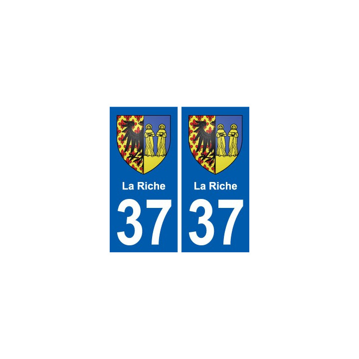 37 La Riche ville autocollant plaque stickers