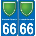 66 Prats-de-Sournia sticker plate registration city