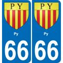 66 Py sticker plate registration city
