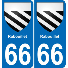 66 Rabouillet sticker plate registration city