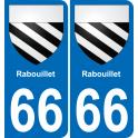 66 Rabouillet sticker plate registration city