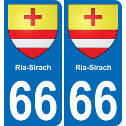 66 Ria-Sirach placa etiqueta de registro de la ciudad