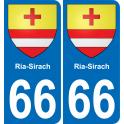 66 Ria-Sirach sticker plate registration city