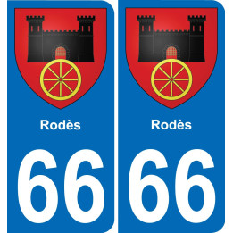 66 Rodès-aufkleber plakette ez stadt