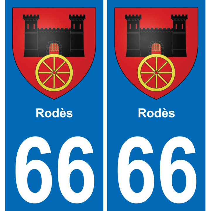 66 Rodès-aufkleber plakette ez stadt