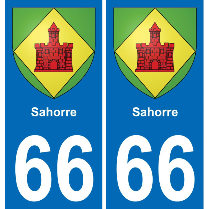 66 Sahorre sticker plate registration city