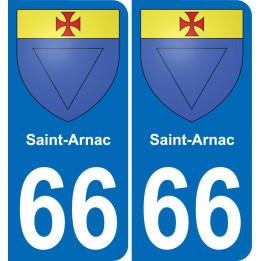 66 Saint-Arnac-aufkleber plakette ez stadt
