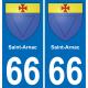 66 Saint-Arnac sticker plate registration city