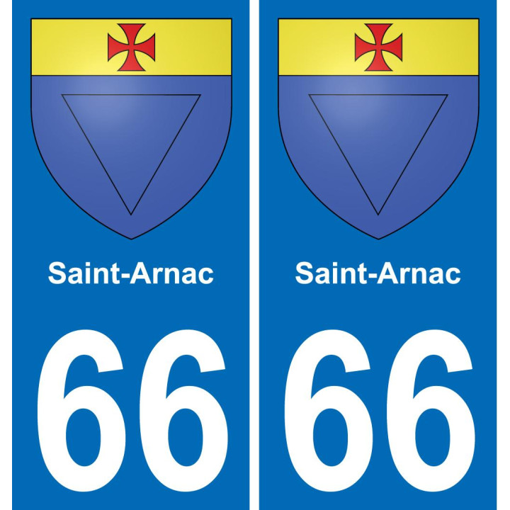 66 Saint-Arnac placa etiqueta de registro de la ciudad