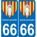 66 Sainte-Léocadie placa etiqueta de registro de la ciudad