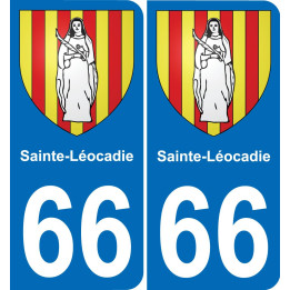66 Sainte-Léocadie-aufkleber plakette ez stadt