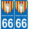 66 Sainte-Léocadie-aufkleber plakette ez stadt