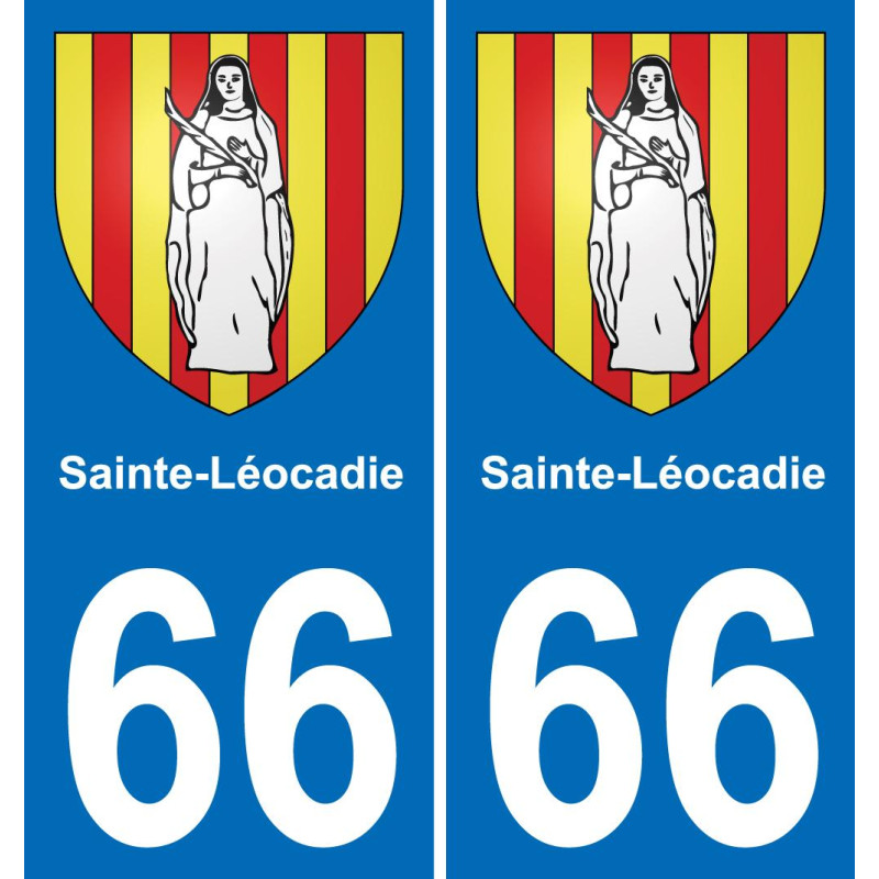 66 Sainte-Léocadie placa etiqueta de registro de la ciudad