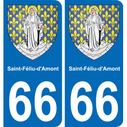66 Saint-Féliu-d'Amont-aufkleber plakette ez stadt