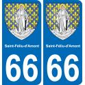 66 Saint-Féliu-d'Amont autocollant sticker plaque immatriculation auto ville