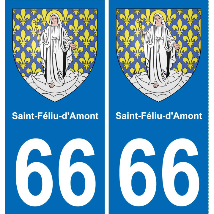 66 Saint-Féliu-d'Amont-aufkleber plakette ez stadt
