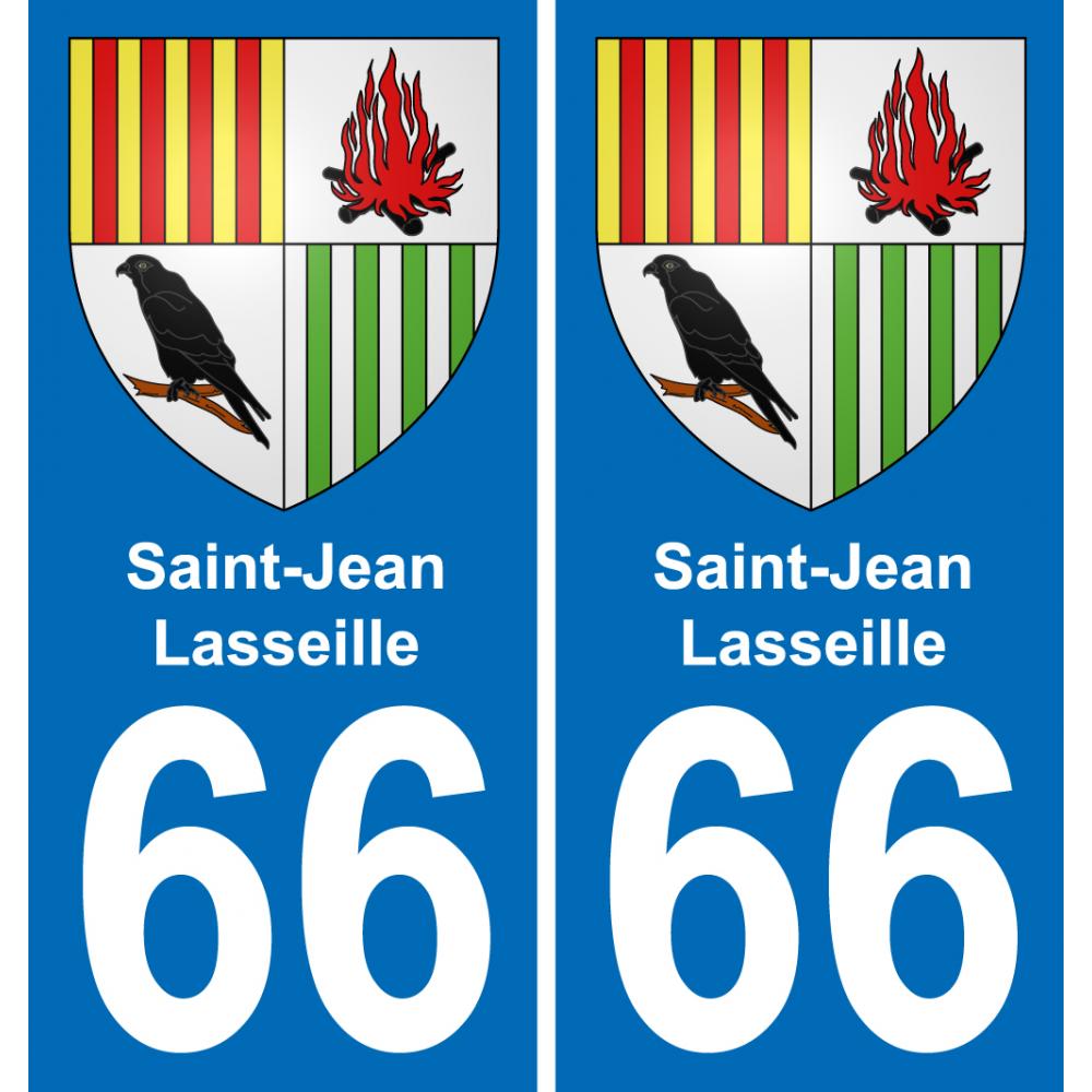 66 Saint-Jean-Lasseille-aufkleber plakette ez stadt