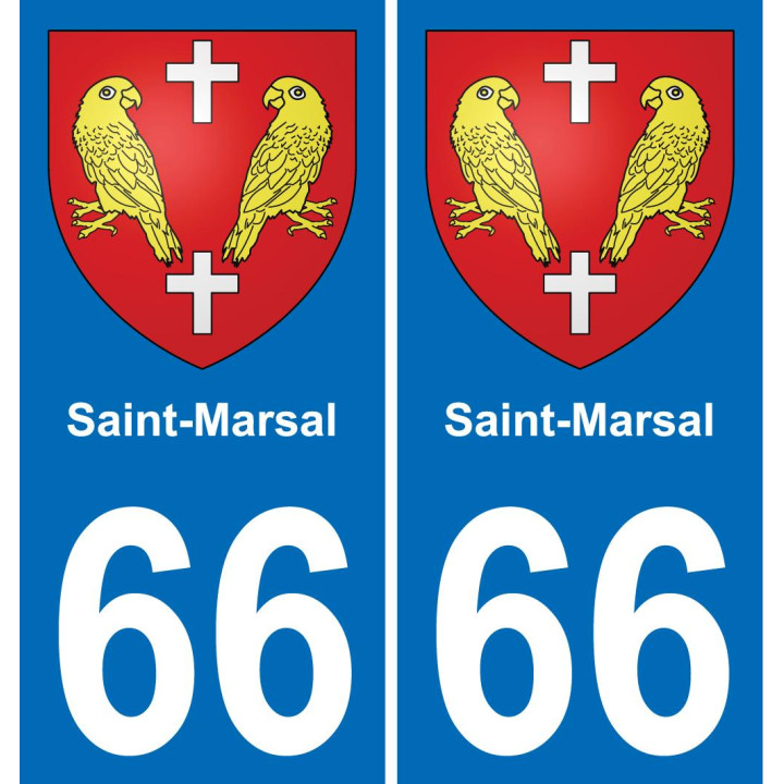 66 Saint-Marsal-aufkleber plakette ez stadt
