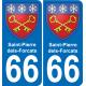 66 Saint-Pierre-dels-Forcats adesivo piastra di registrazione city