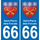 66 Saint-Pierre-dels-Forcats adesivo piastra di registrazione city