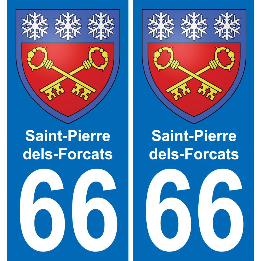 66 Saint-Pierre-dels-Forcats adesivo piastra di registrazione city