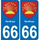 66 Serdinya sticker plate registration city