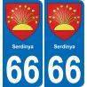 64 Pau autocollant sticker plaque immatriculation auto ville