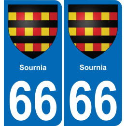 66 Sournia sticker plate registration city