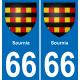 66 Sournia-aufkleber plakette ez stadt