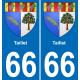 66 Taillet sticker plate registration city
