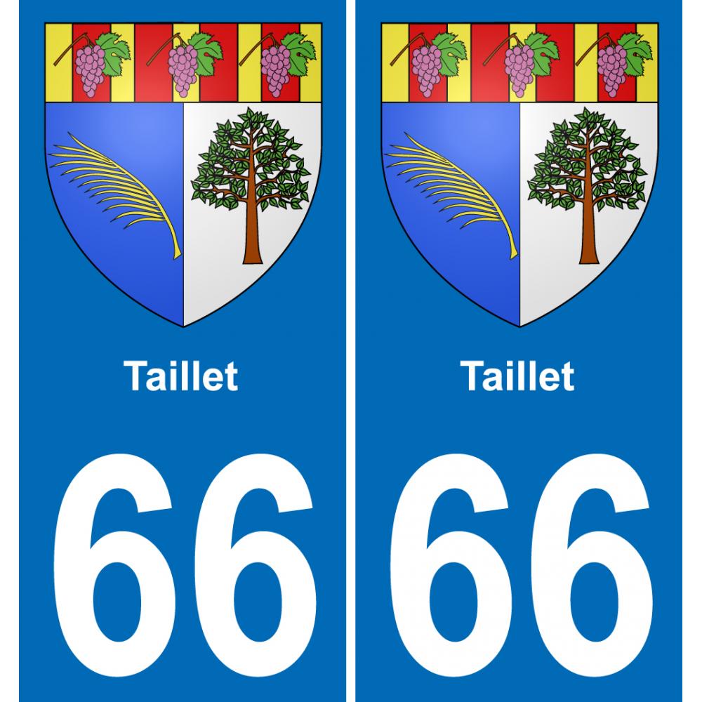 66 Taillet sticker plate registration city