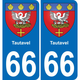 66 Tautavel sticker plate registration city
