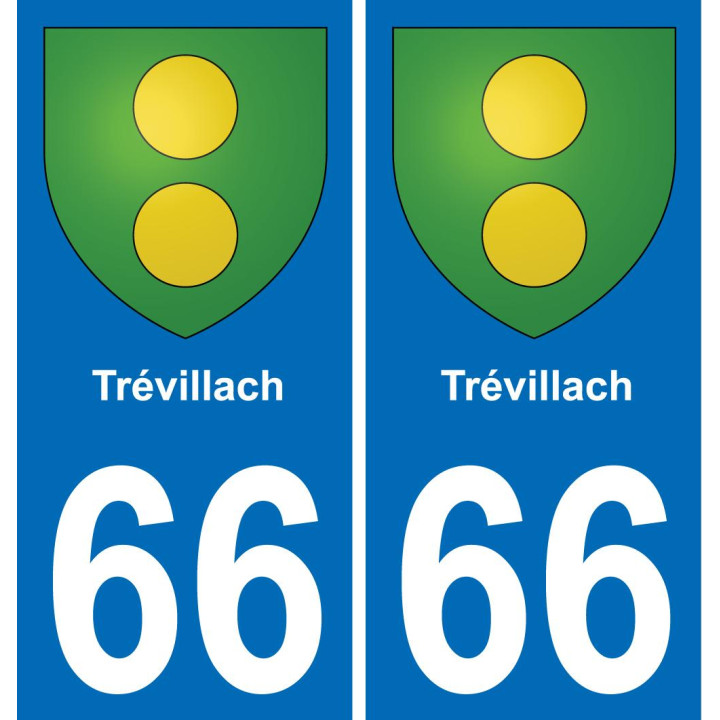 66 Trévillach-aufkleber plakette ez stadt