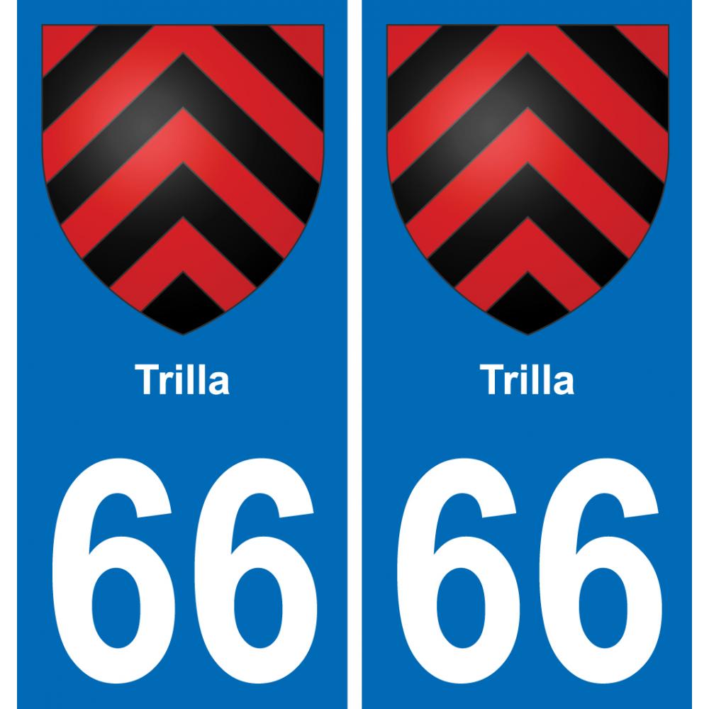 66 Trilla sticker plate registration city