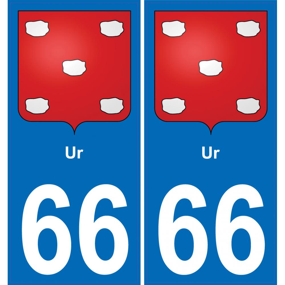 66 Ur sticker plate registration city
