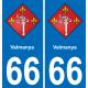 66 Valmanya sticker plate registration city