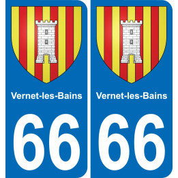66 Vernet-les-Bains-aufkleber plakette ez stadt