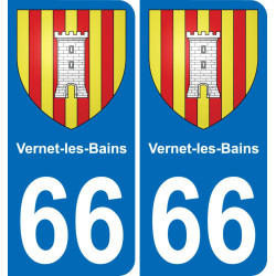 66 Vernet-les-Bains autocollant sticker plaque immatriculation auto ville