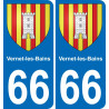 66 Vernet-les-Bains sticker plate registration city