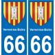 66 Vernet-les-Bains autocollant sticker plaque immatriculation auto ville